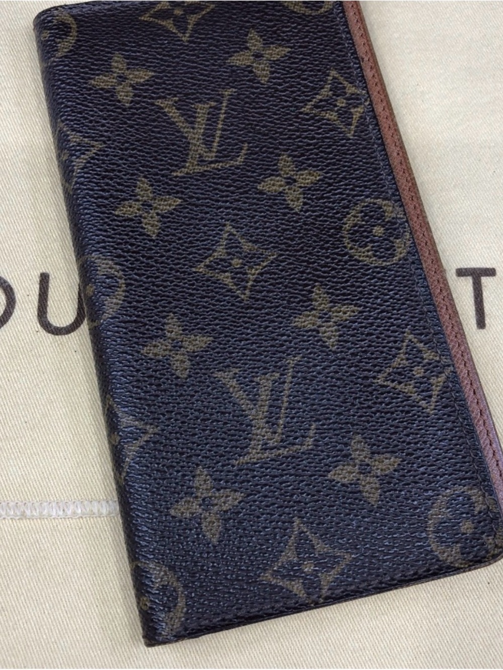 Louis Vuitton Monogram Canvas Brown Black Long Wallet